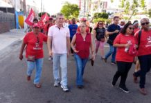 Iran Barbosa participa de Caminhada contra a Reforma da Previdência e em defesa da educação