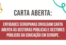 Iran Barbosa destaca Carta Aberta do Comitê Sergipano Pela Implementação da Lei N° 13.935