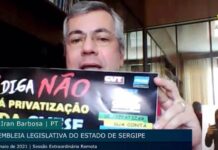 Iran Barbosa apoia e divulga a campanha contra a privatização da Eletrobras e da Chesf