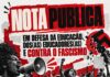 Nota Pública em defesa da educação, dos(as) educadores(as) e contra o fascismo